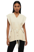 Off White V Neck Jacket 1