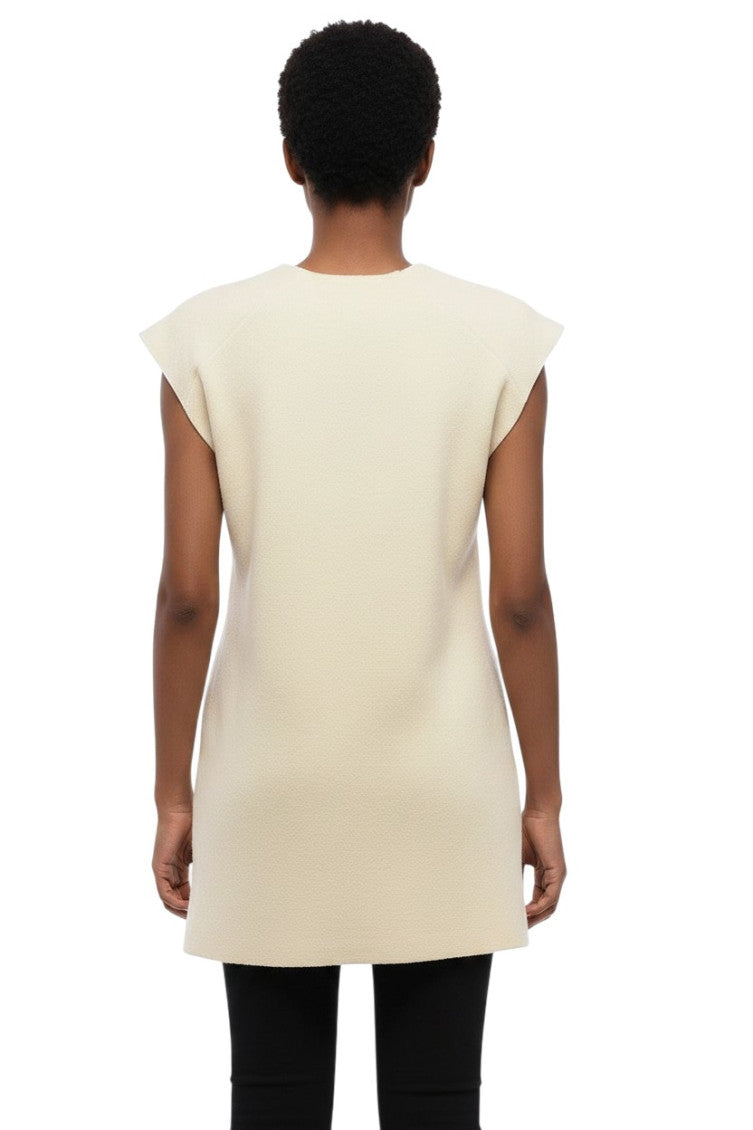 Off White V Neck Jacket 2