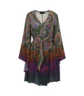 Multicolor Paisley V Neck Mini Dress 1