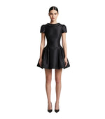Black Boat Neck Mini Dress 1