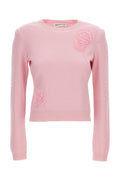 Light Pink Embellished Crew Neck Sweater 1