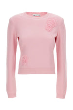 Light Pink Embellished Crew Neck Sweater 1