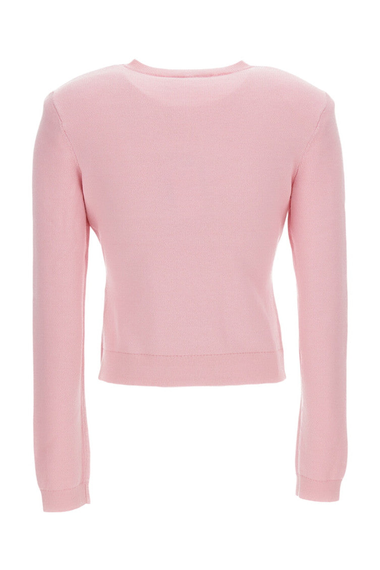 Light Pink Embellished Crew Neck Sweater 2