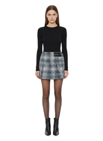 Grey Checks Mini Skirt 1