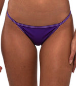 Purple Solid Bikini Bottom Swimwear 1