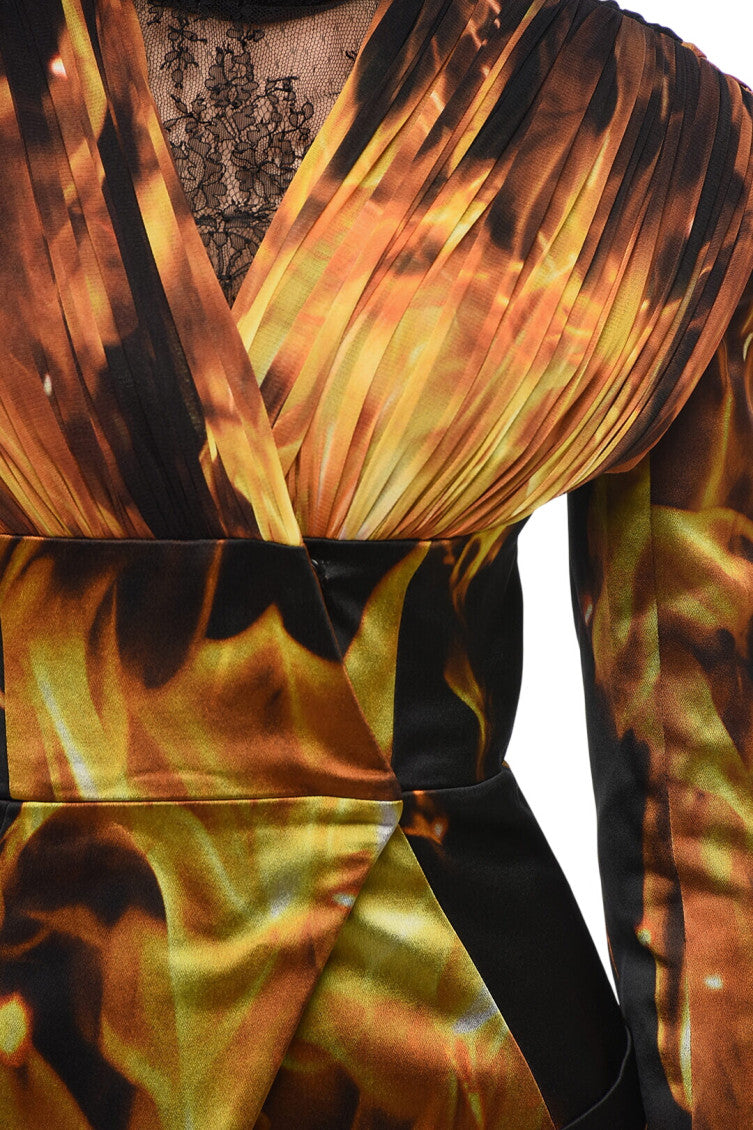Multicolor Printed V Neck Blazer 3