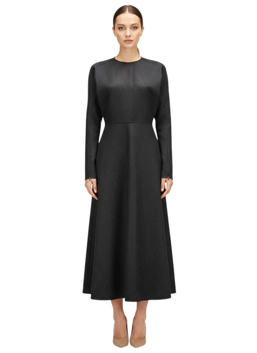 Black Round Neck Maxi Dress 2