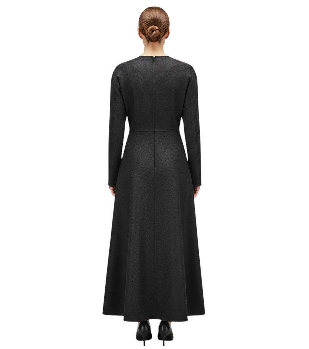 Black Round Neck Maxi Dress 3