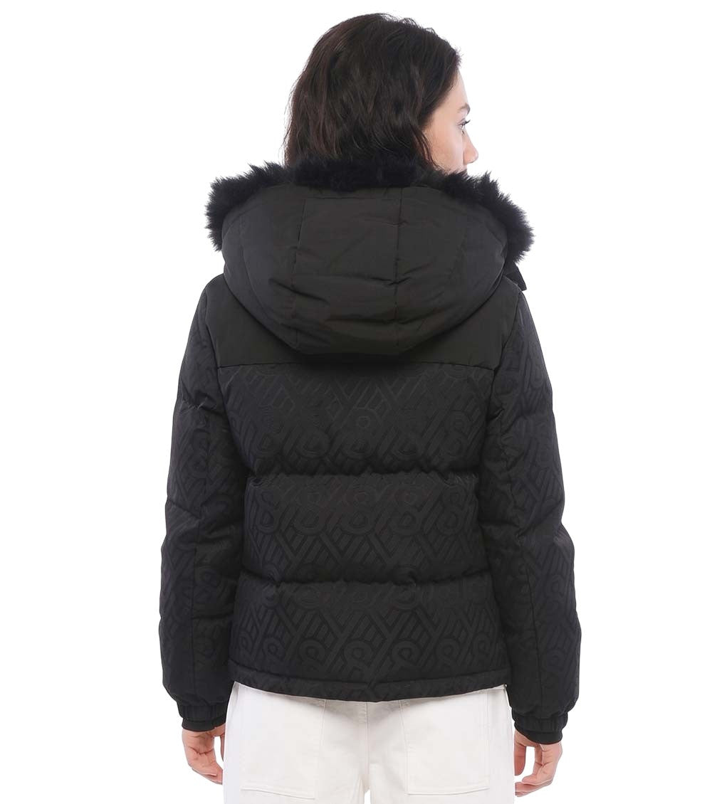 Black Logo Hood Jacket 2
