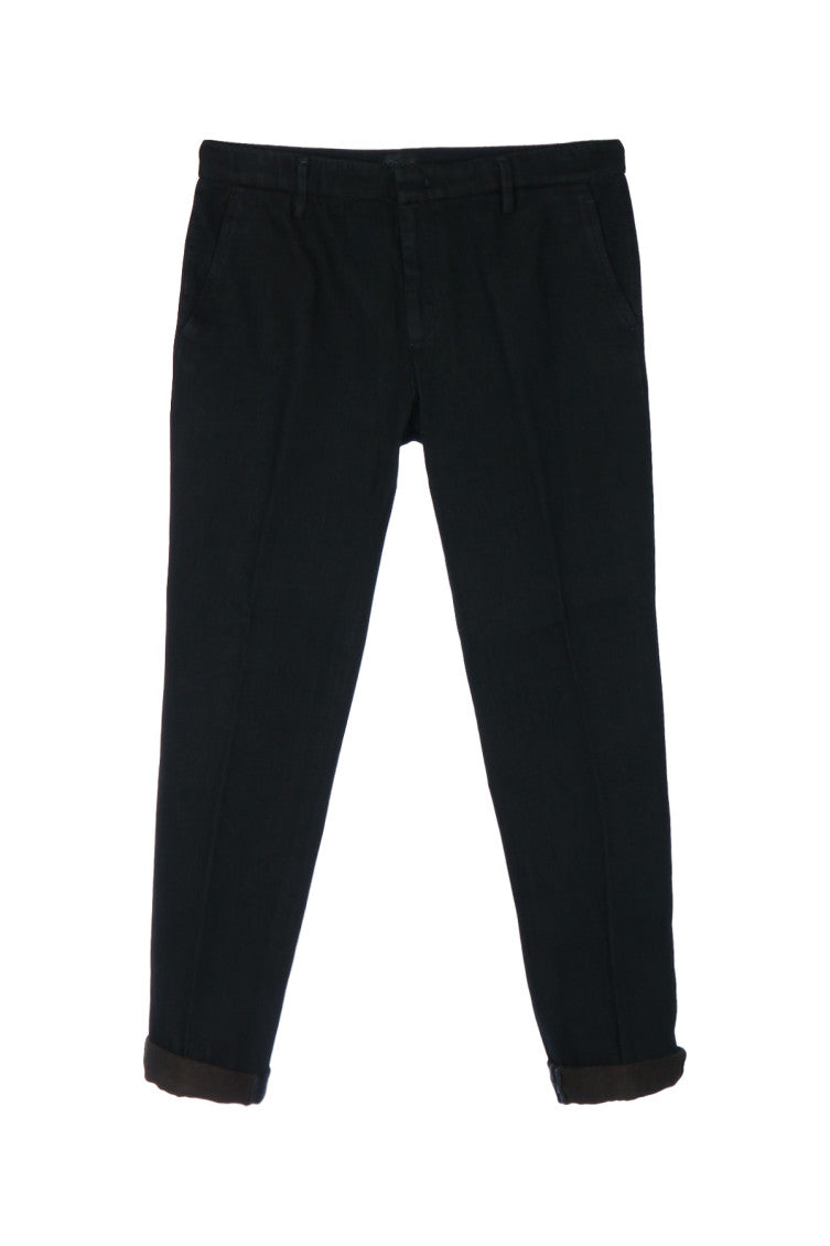 Dark Navy Solid Chino Pants 1