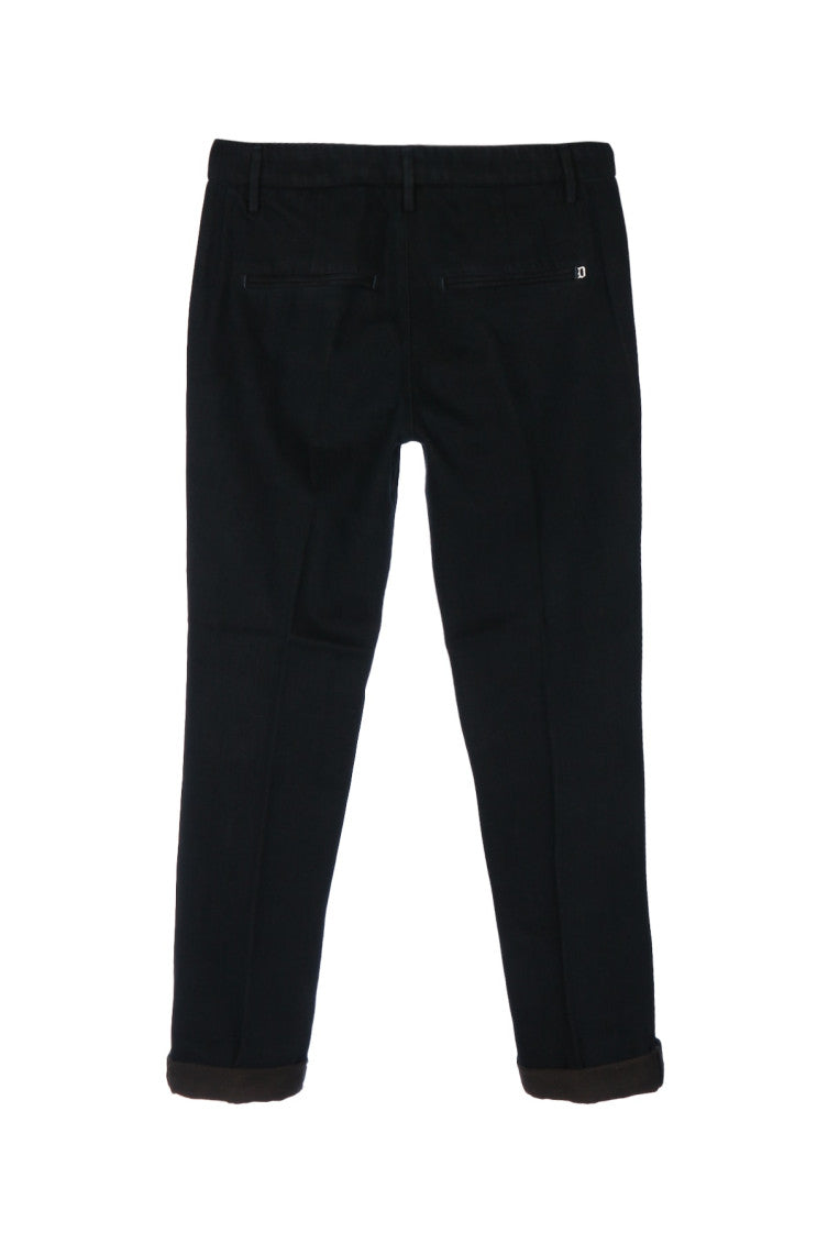 Dark Navy Solid Chino Pants 2