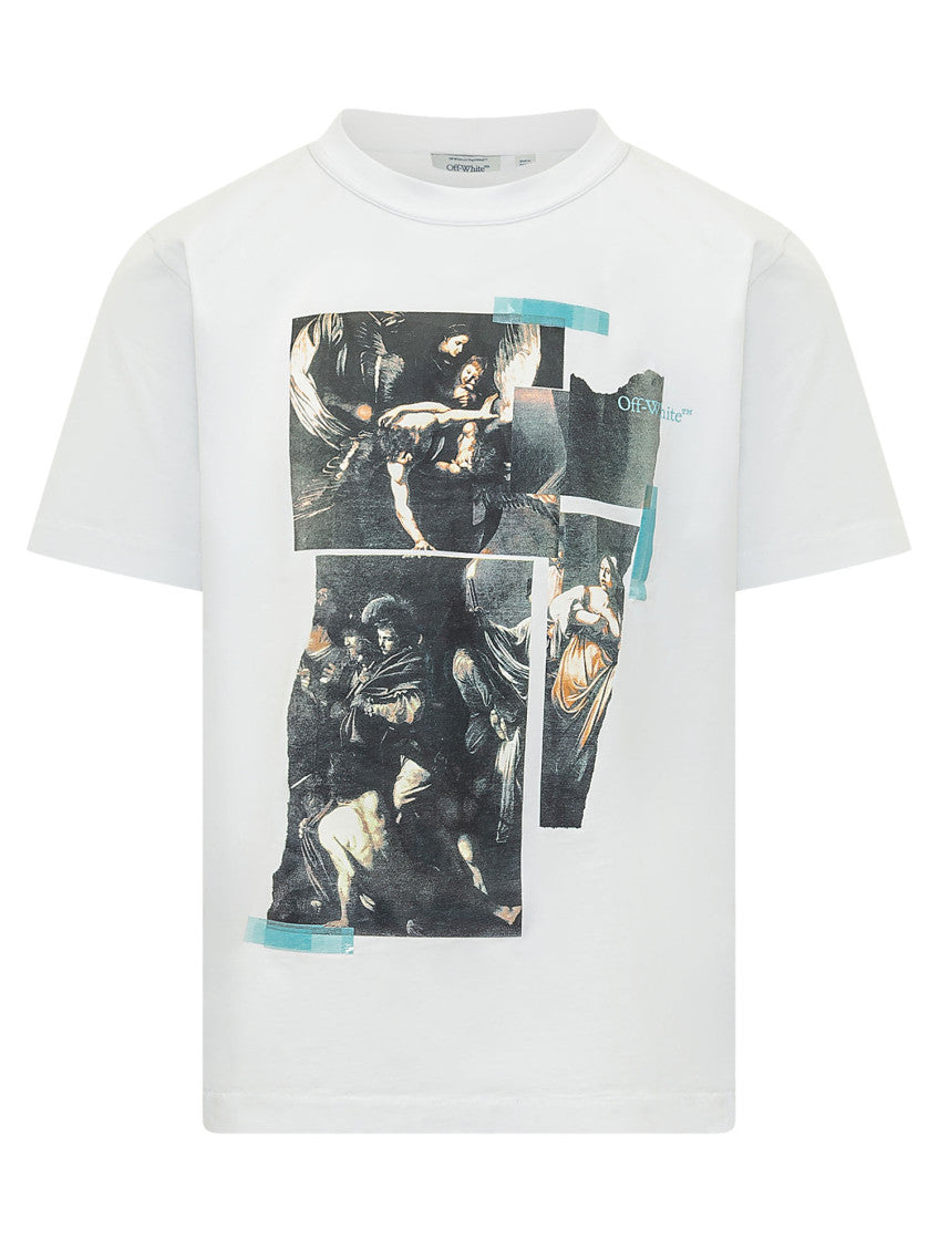 White Graphic Crew Neck T-Shirt 1