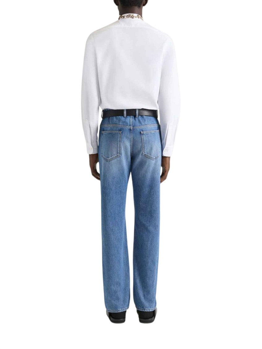 Blue Mid Rise Jeans 3