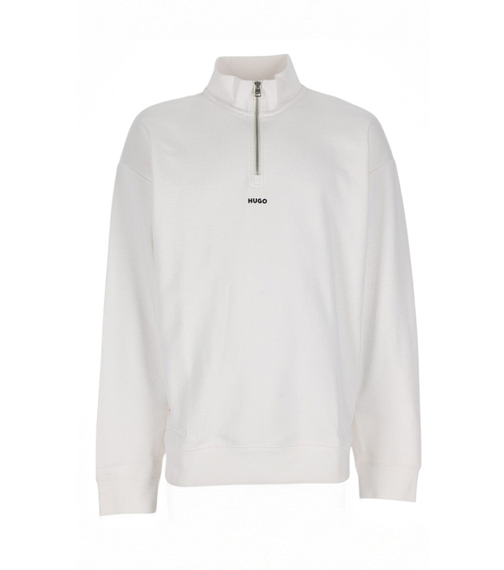 White Mock Collar Sweatshirt 1