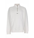 White Mock Collar Sweatshirt 1