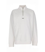 White Mock Collar Sweatshirt 1