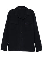 Dark Navy Shirt Collar Jacket 1