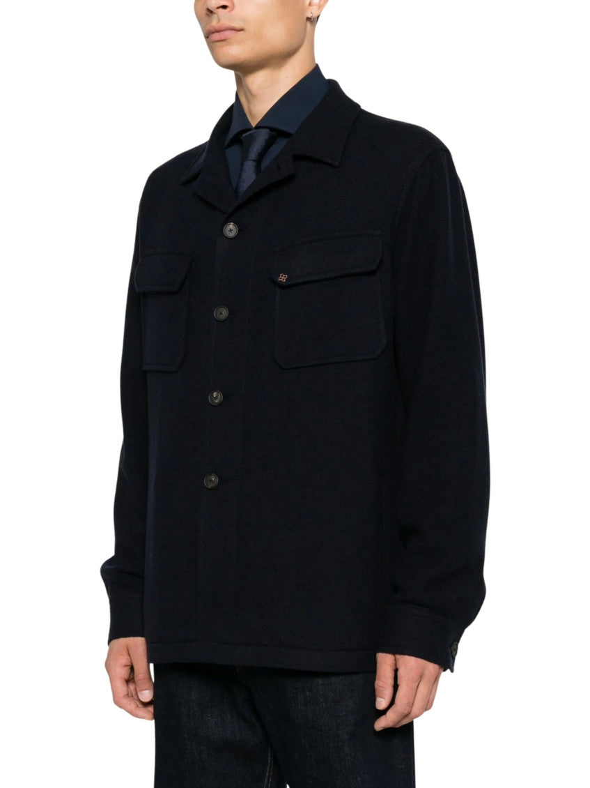 Dark Navy Shirt Collar Jacket 2