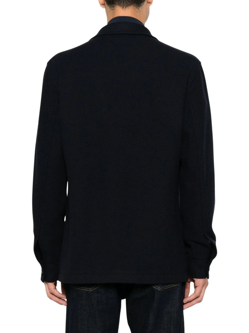 Dark Navy Shirt Collar Jacket 3