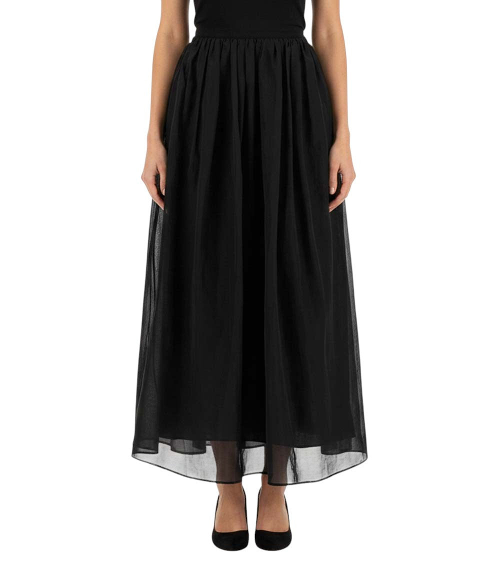 Black Pleated Midi Skirt 3