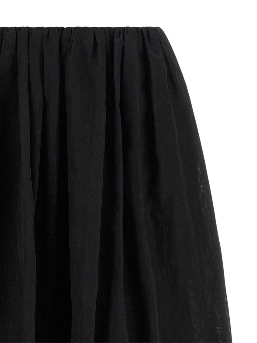 Black Pleated Midi Skirt 5