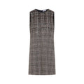 Beige Checks Crew Neck Mini Dress 1