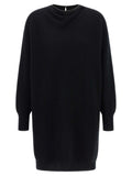 Black Textured Crew Neck Mini Dress 1