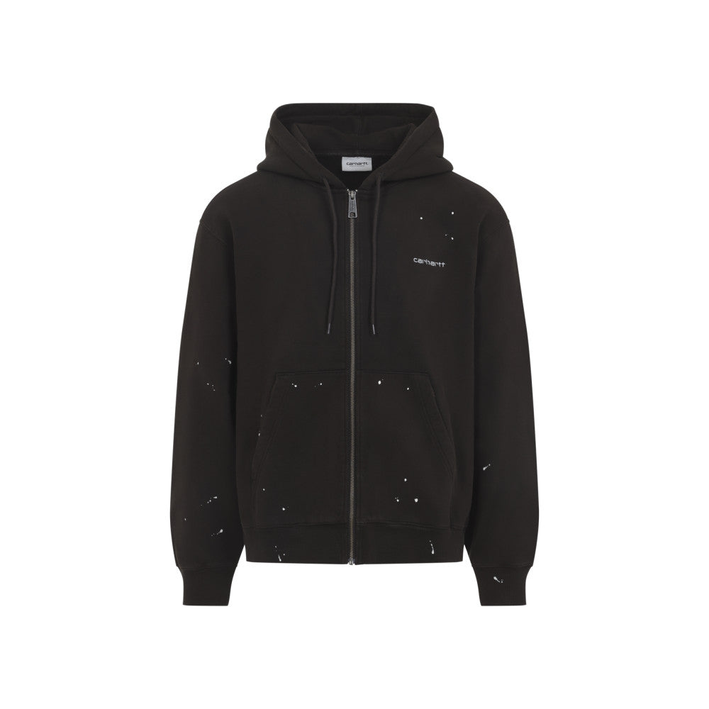 Black Logo Hood Jacket 1