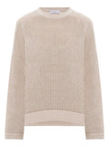 Beige Knitted Crew Neck Sweater 1