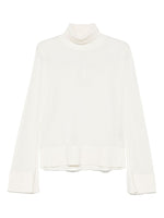 White Solid Turtle Neck Sweater 1