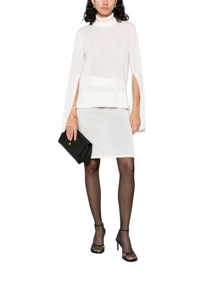 White Solid Turtle Neck Sweater 2