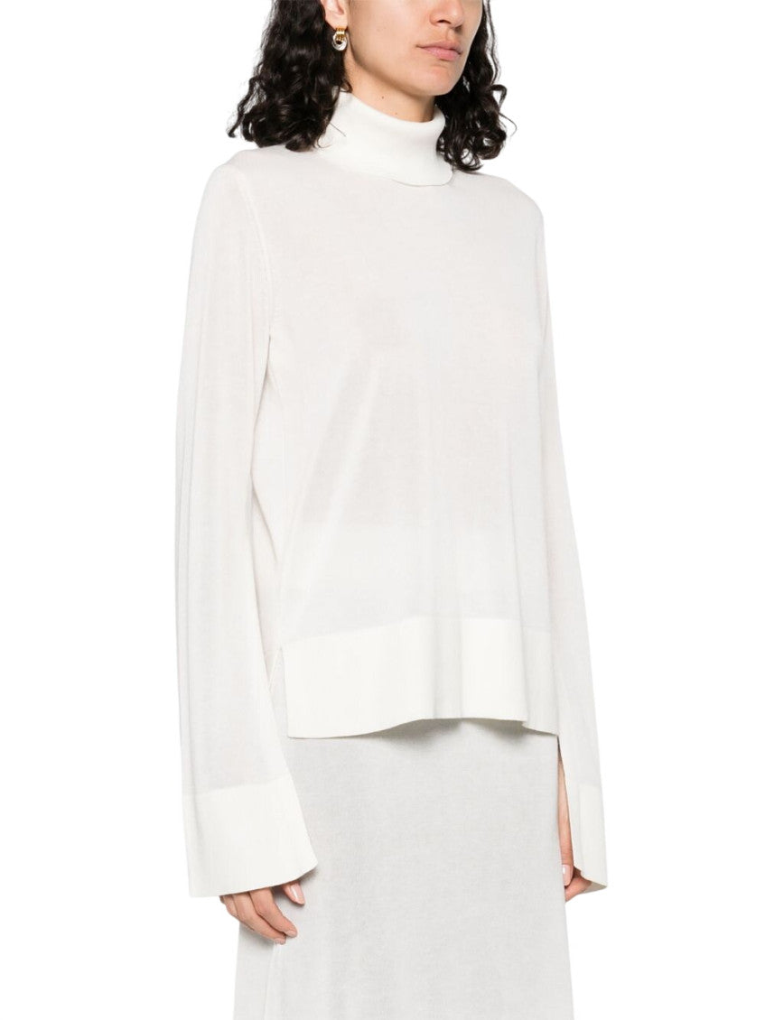 White Solid Turtle Neck Sweater 4