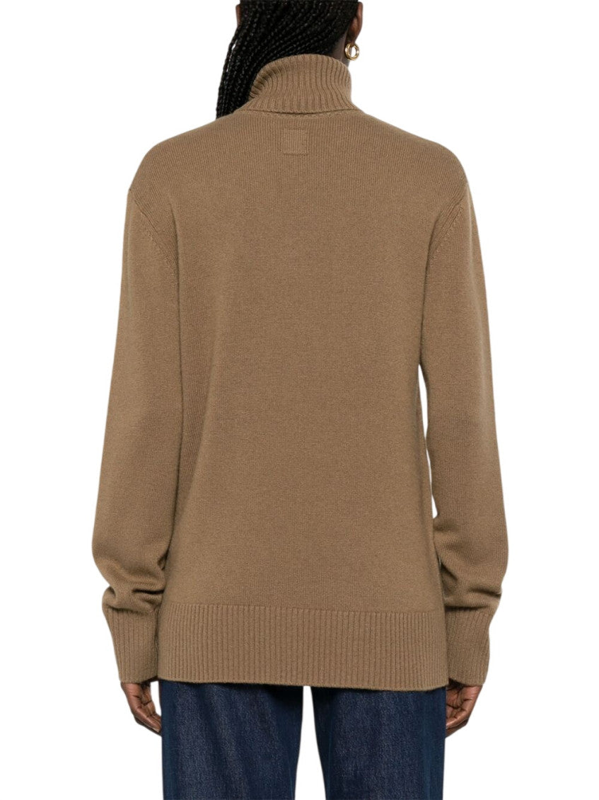 Brown Knitted Turtle Neck Sweater 3