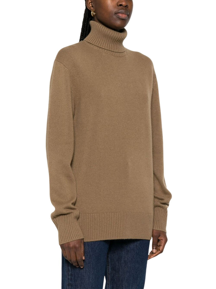 Brown Knitted Turtle Neck Sweater 4