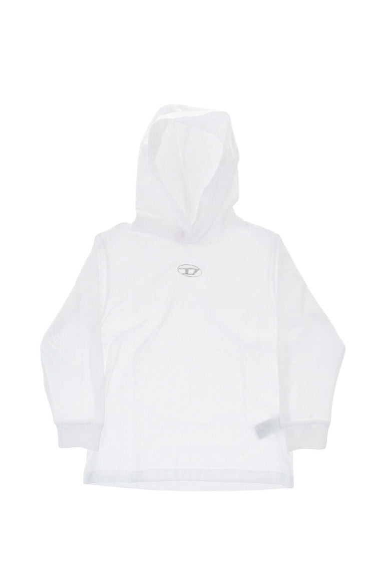 Boys White Logo Hoodie 1