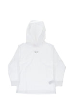 Boys White Logo Hoodie 1