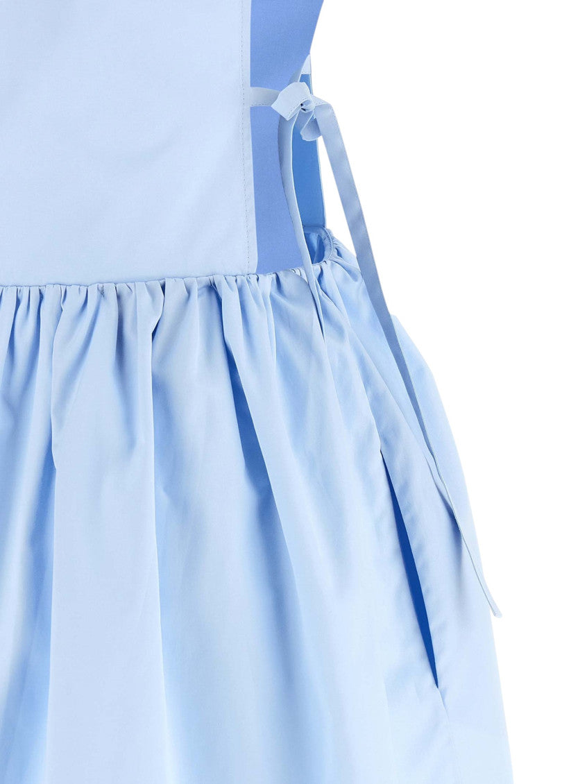Light Blue Shirt Collar Midi Dress 6