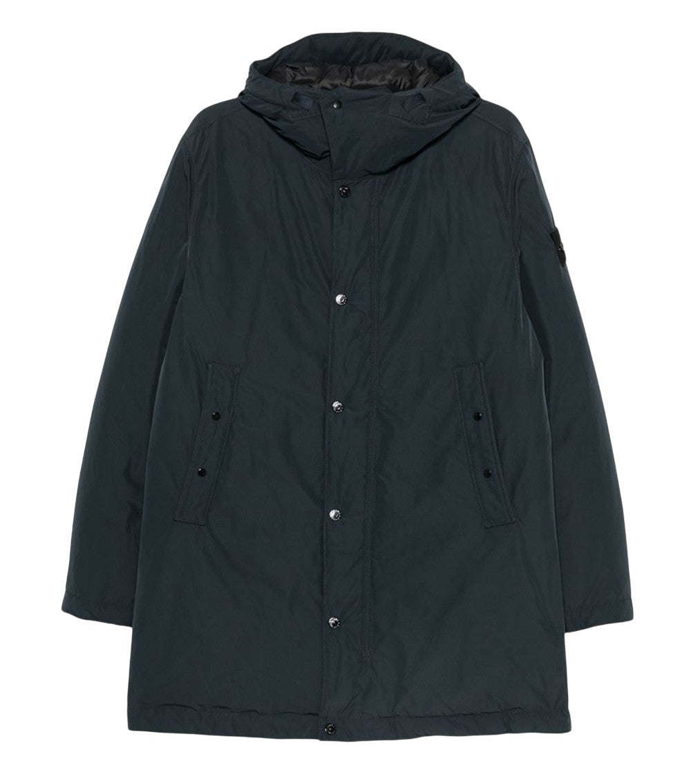 Navy Blue Logo Hood Jacket 1
