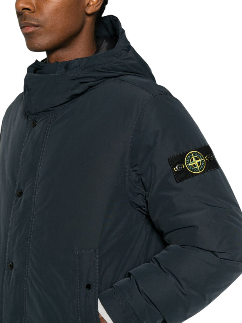 Navy Blue Logo Hood Jacket 2