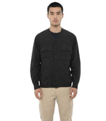 Black V Neck Pocket Jacket 1