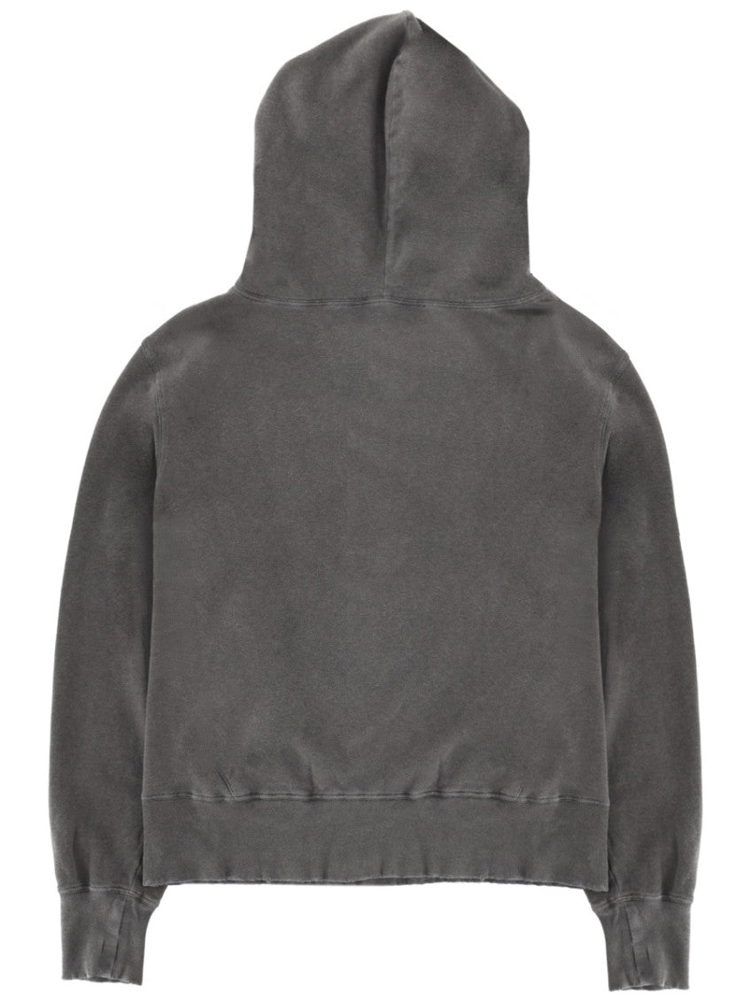Washed Black Solid Hoodie 3