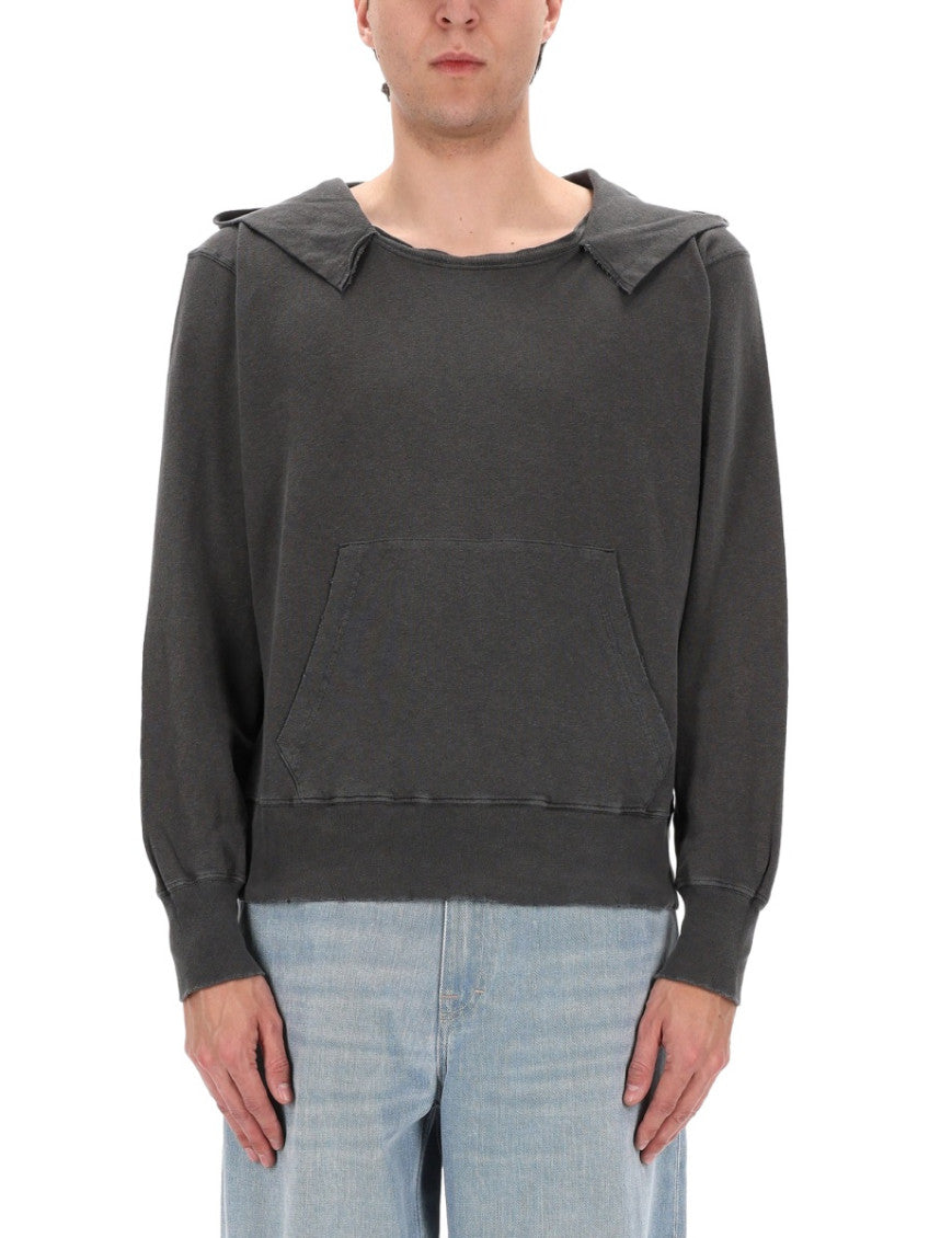 Washed Black Solid Hoodie 4