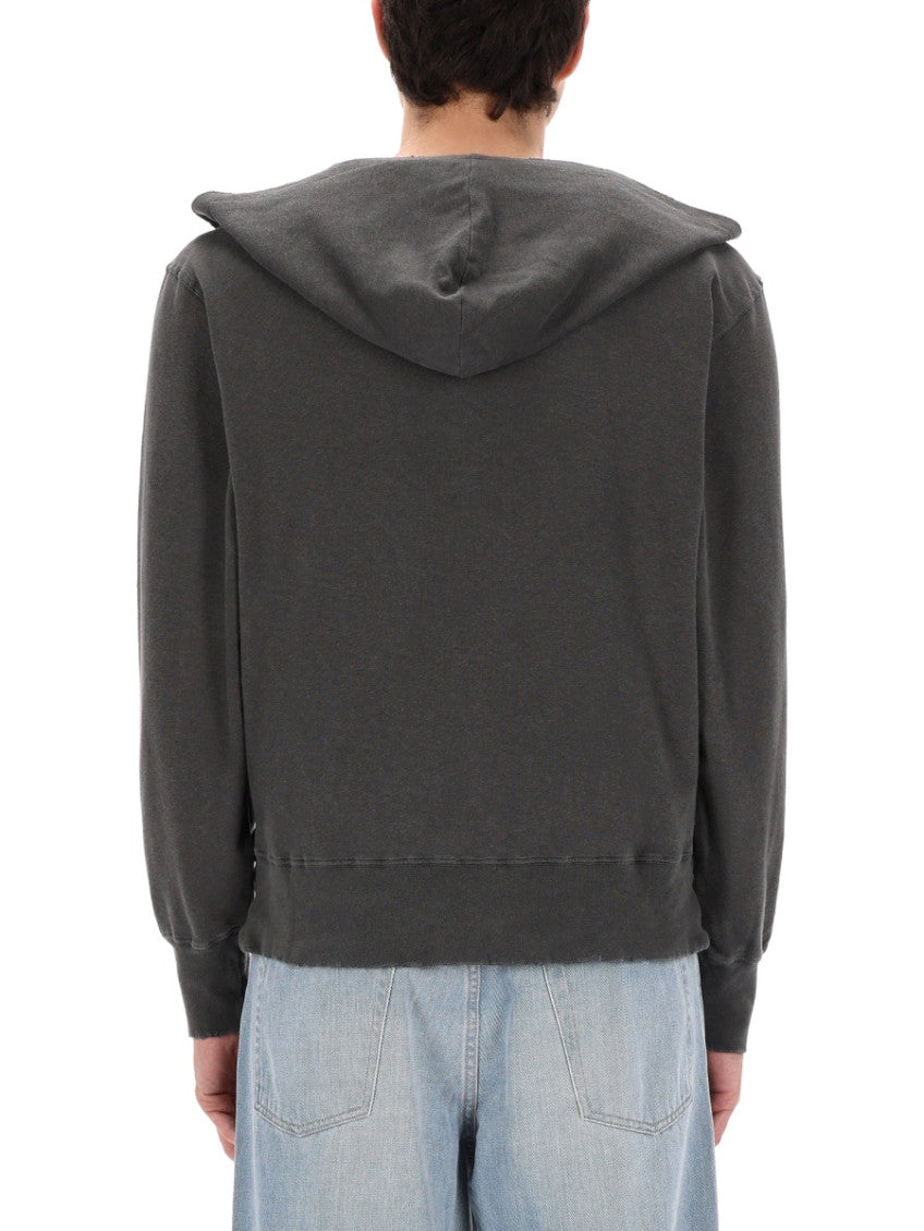 Washed Black Solid Hoodie 5