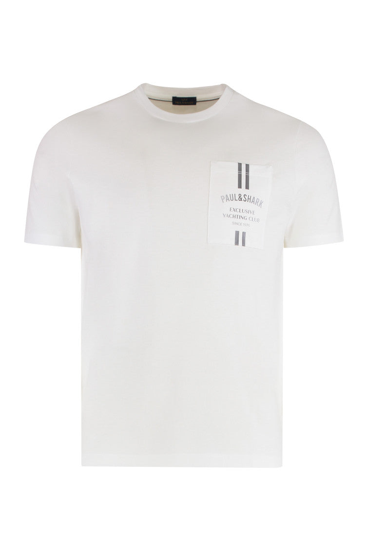 White Logo Crew Neck T-Shirt 1
