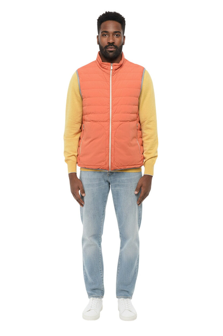 Orange Quilted Regular Jacket 1