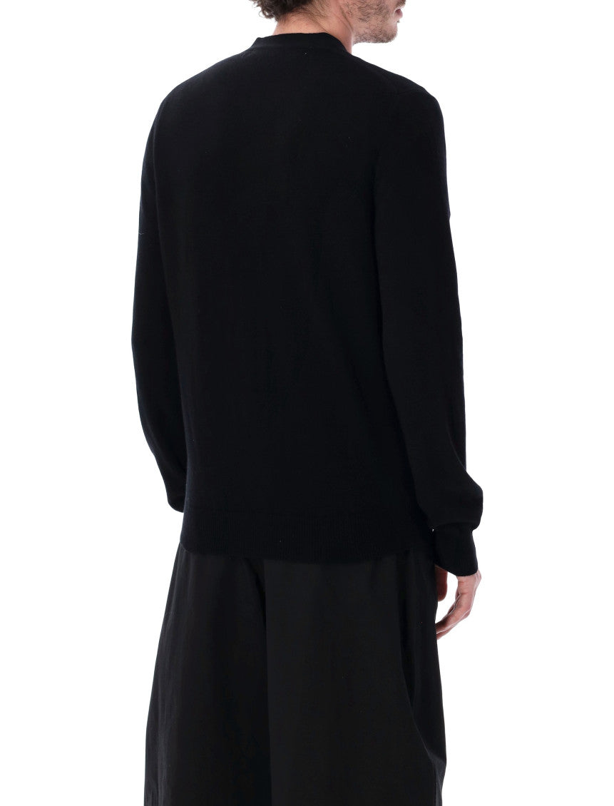 Black Logo V Neck Cardigan 3