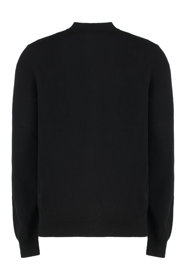 Black Logo V Neck Cardigan 5
