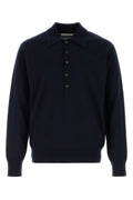 Navy Blue Regular Polo Sweater 1