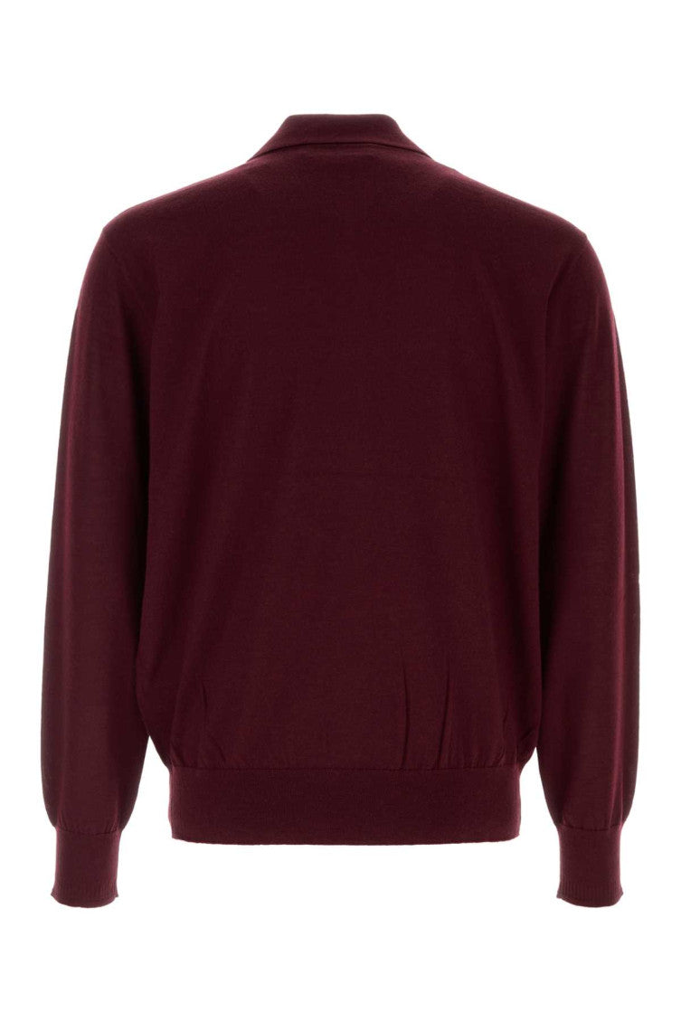 Red Regular Polo Sweater 2