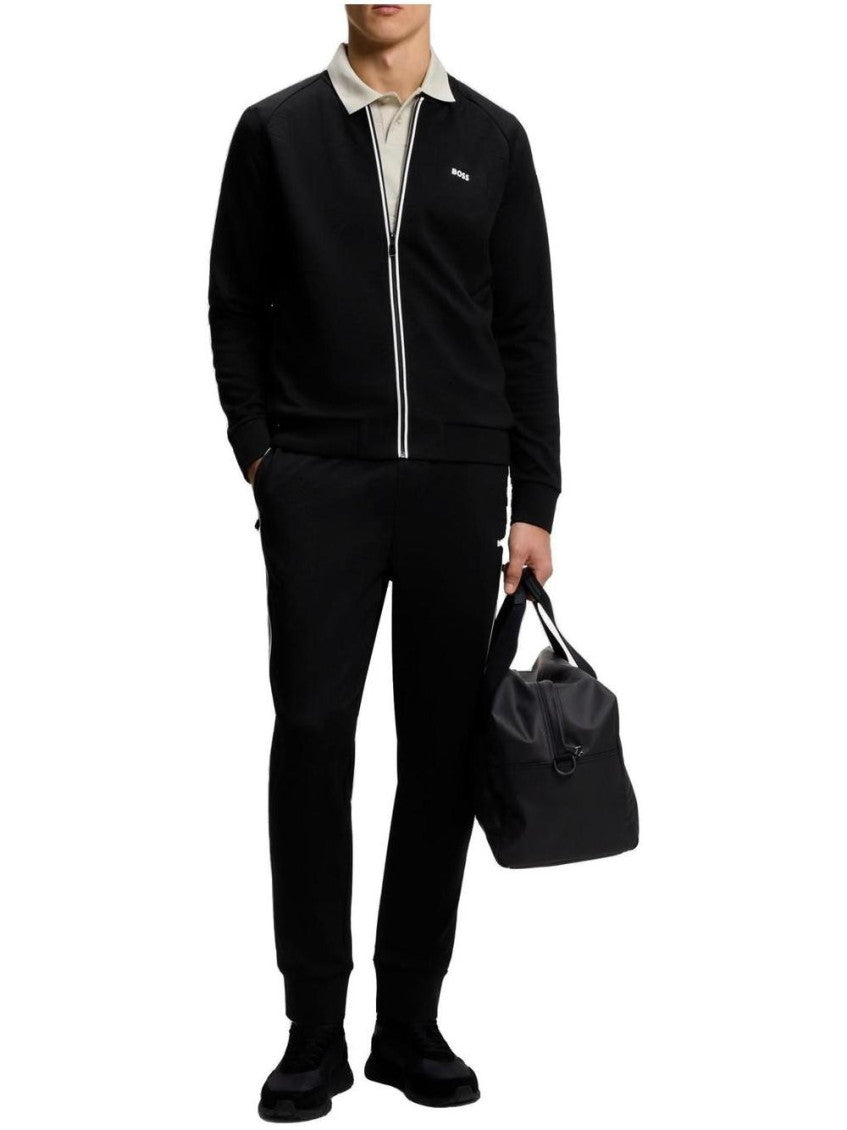 Black Logo Zip-Up Sweatshirt 2